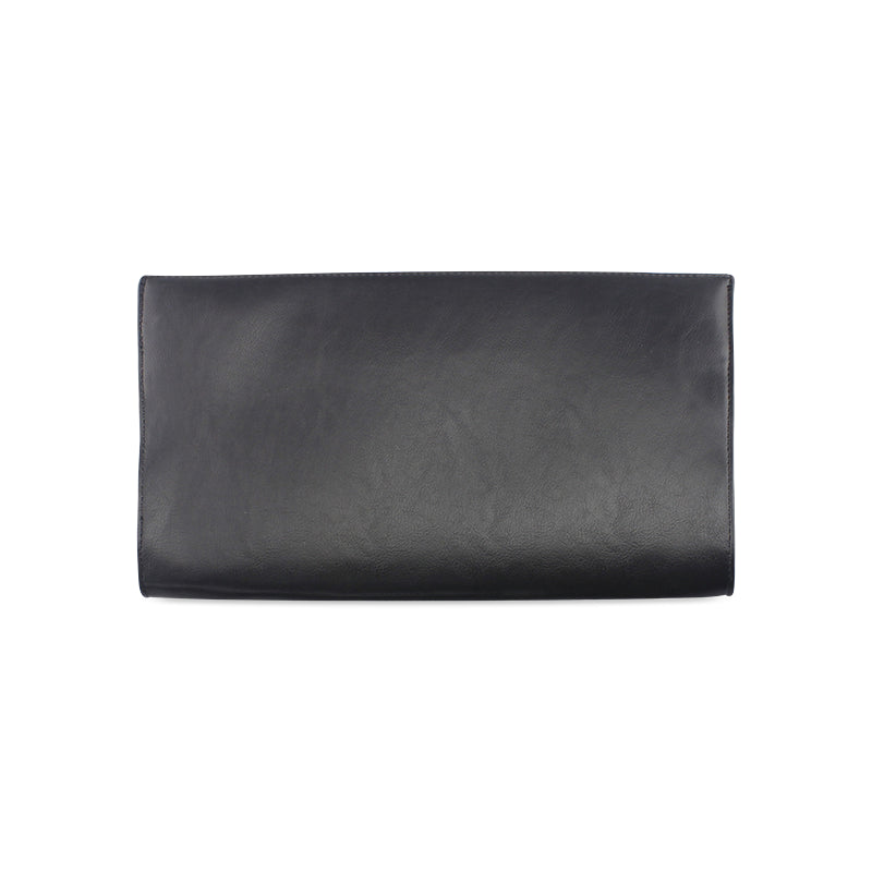 silver black logo xtra large panel 3.6 mb.jpg hori Clutch Bag (Model 1630) e-joyer