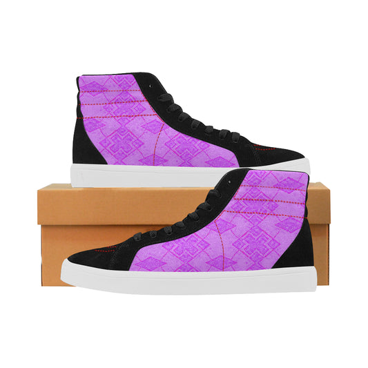 red pink purple exes crop 2.66 mb Capricorn High Top Casual Shoes for Women (Model 037) e-joyer