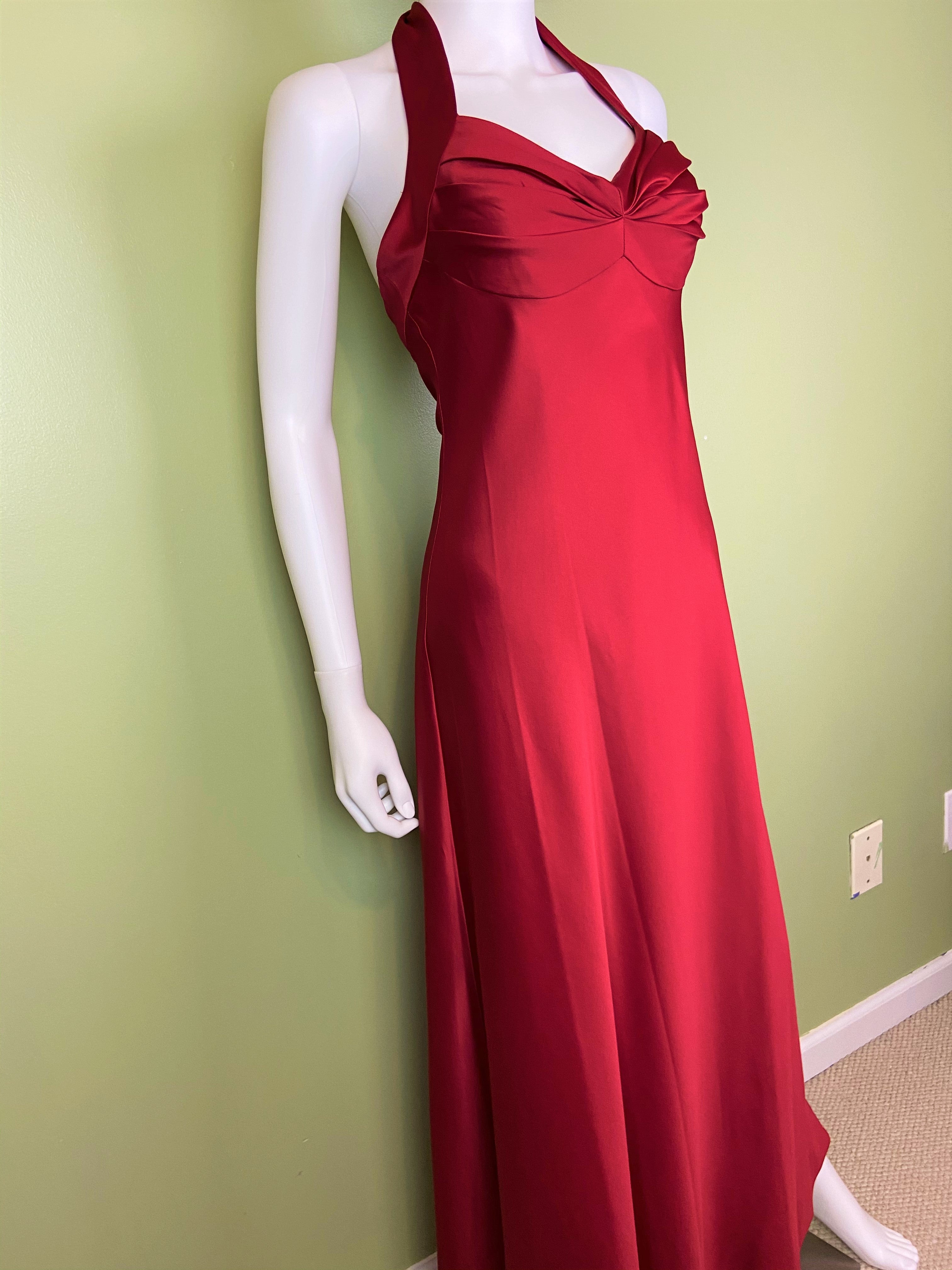 Calvin klein red cocktail hot sale dress